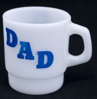 Anchor Hocking DAD Stackable Milk Glass Coffee Mug